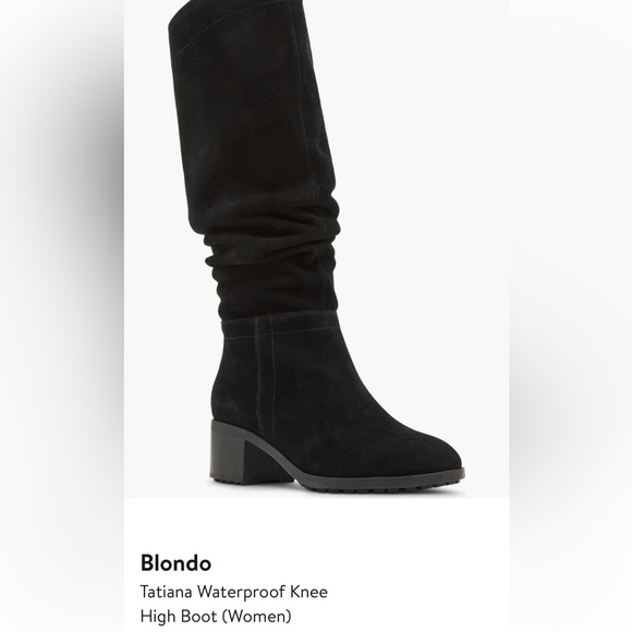 Blondo Tatiana Knee High Waterproof Black Suede Boots - Picture 5 of 5